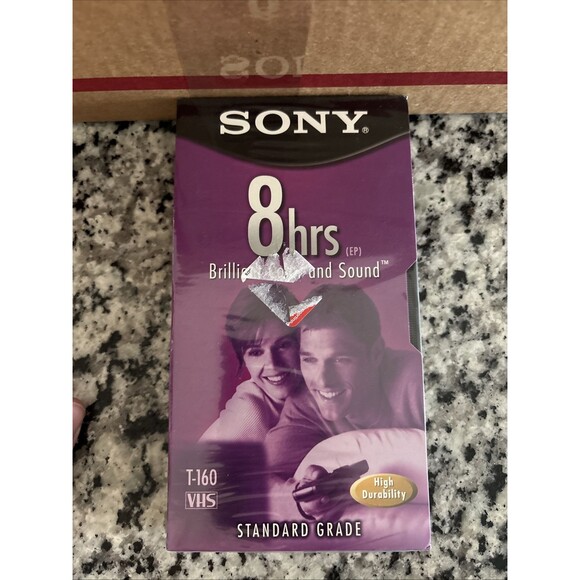 Sony T-160VR 8hrs Recordable VHS Video Tape Premium New - Picture 1 of 2